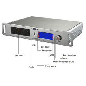 Émetteur <span class=keywords><strong>FM</strong></span> professionnel CZERF 1000W avec portée de 50 km, matériau en aluminium, fréquence 87-108 MHz pour la diffusion en <span class=keywords><strong>studio</strong></span> - Product Image 4