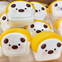 Nouvelle Poupée Cochon Toast Kawaii, Jouet Squishy en PU à Rebond Lent, Simulation Alimentaire, Anti-Stress et de Décompression