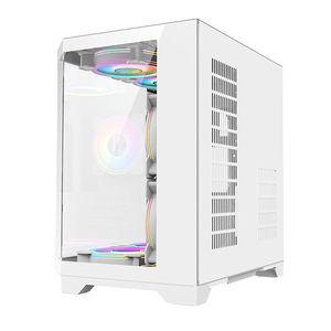 Bán buôn cao cấp PC trường hợp sang trọng mới nhất thiết kế đầy đủ Tempered Glass PC Tủ cầu vồng RGB Fan USB 3.0 giữa tháp trường hợp máy tính - Product Image 5