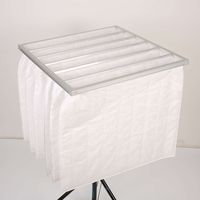 Filtre à air de poche CVC électrostatique à média non tissé, filtre combiné à cadre en sac