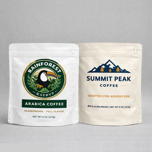 ซองซิปล็อคแบบตั้งได้รูปทรงพิเศษสำหรับบรรจุชา กาแฟ ผงอาหาร อาหารสัตว์เลี้ยง อาหารกระป๋อง ทำจากไมลาร์  รับผลิตตามแบบที่ต้องการ - Product Image 4