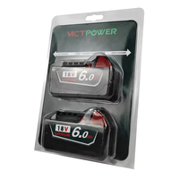 Paket Baterai Lithium-Ion Pengganti Victpower 18V 5.0Ah/6.0Ah untuk Perkakas Bor Tanpa Kabel 500 Siklus