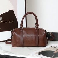 Bolso Boston de gran capacidad para mujer, bolso de hombro para teléfono móvil, bolsos de marca originales de alta calidad a la moda de cuero genuino