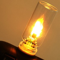 Lampe d'ambiance décorative à LED en verre USB 5V avec effet de flamme vacillante pour l'intérieur de la voiture, la maison et l'ambiance de Noël
