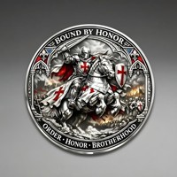 Meilleure Vente Pièce de Défi en Fer Plaqué Argent Antique avec Relief 3D Chevalier Arche Gothique Vitrail Croix Rouge pour Cadeau de Fraternité