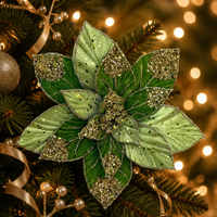 Rangkaian Bunga Poinsettia Buatan dari Polyester, Hiasan Pohon Natal, Dekorasi Rumah, Ukuran dan Warna Sesuai Pesanan, Dekorasi Natal yang Modis