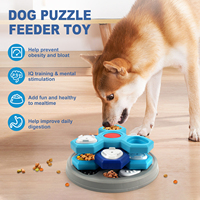 Plateau d'alimentation rotatif interactif pour animaux de compagnie en PP non toxique, conception anti-étouffement et anti-ballonnements, pour une alimentation lente - Vente en gros