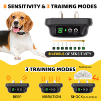 Sicheres Schock-Hundehalsband Elektrisches Hundetrainingshalsband mit Ton/Vibration/Schock-Funktionen Wiederaufladbares Nylon Anti-Bell-Gerät