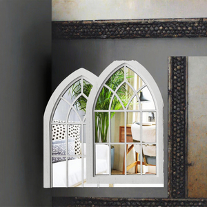 40 Produits de Dropshipping 2024 Grand Miroir Mural Décoratif en Bois Contemporain en Forme d'Arche pour Chambre, Salle de Bain, Décoration Intérieure, Cadre Artistique de Luxe - Product Image 3