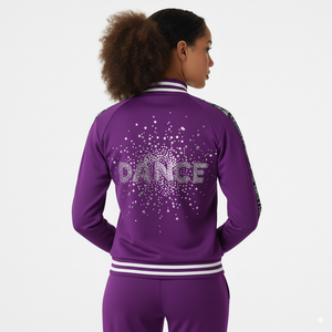 Custom Design Cheerwarming-Up Jasje Meisjes Warming-Up Jas Sublimatie Sparkle Steentjes Dans Praktijk Cheerleading Jassen - Product Image 2
