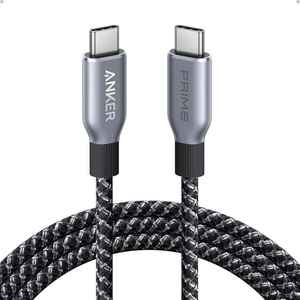 Anker Prime 240W <b>USB</b> C to Cable 6ft Fast Charging Upcycled-Braided Nylon With 100-Year Bend Durability A88E2 240W <b>USB</b> C to <b>USB</b> C - Product Image 1