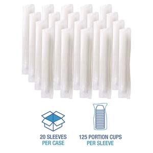 Vasos de Plástico para Bebidas y Snacks Boardwalk Souffle, 1.5 oz, Polipropileno Translúcido, Tamaño Pequeño con Tapa, 2,500/Caja - Product Image 1