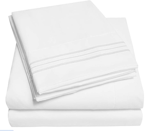 Khách Sạn Sang Trọng Satin Trắng Quilt Duvet Cover Set Mềm Cotton 4-Mảnh Bé Bộ Đồ Giường Đôi Kích Thước Cho Giấc Ngủ Thoải Mái Bán Buôn - Product Image 2