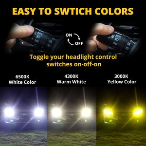 BOSLLA Ampoule de phare LED <span class=keywords><strong>super</strong></span> lumineuse 3 couleurs B4 60W H11 H4 H1 H3 H7 H13 H15 9005, accessoires de voiture - Product Image 3