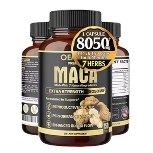OEM <b>7</b> in 1 Maca Pills Organic Supplement Vegan Power Plus Black Maca Root Capsules Maca Plus Capsules - Product Image 4