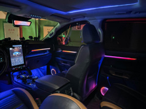 ไฟตกแต่ง<span class=keywords><strong>ภายใน</strong></span>รถยนต์ SJC 64 สี สำหรับ <span class=keywords><strong>Ford</strong></span> Ranger ปี 2023-2025 ชุดไฟ LED ไดนามิก Symphony พร้อมไฟขอบลำโพง <span class=keywords><strong>Everest</strong></span> - Product Image 2