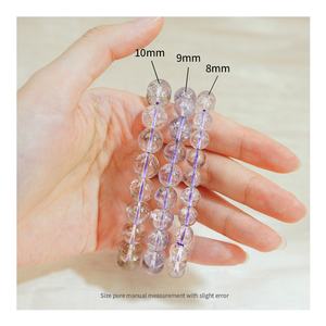 Gardien de l'amour guérison bijoux en argent stimuler l'énergie vitalité femmes naturel pierre claire améthyste Quartz cristal perles Bracelet - Product Image 3