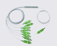 1x8 SC APC FTTH Fibre Optique PLC Splitter Tube Acier Bare Micro Mini Type Single Mode Fibre Optique PLC Splitter