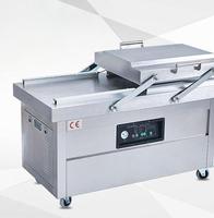 Machine d'emballage sous vide à double chambre en acier inoxydable haute efficacité, scelleuse sous vide humide et sèche pour l'emballage de viande de bœuf, de noix et d'aliments