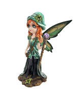 Nouveau design résine fée figurine mignonne forêt fée tenant une baguette magique avec dragon résine décoration de la maison