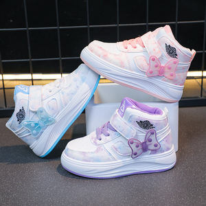 Venta al por mayor de moda para niños, niñas, estudiantes, zapatos casuales para correr, deportes planos informales, zapatillas blancas para niños - Product Image 3