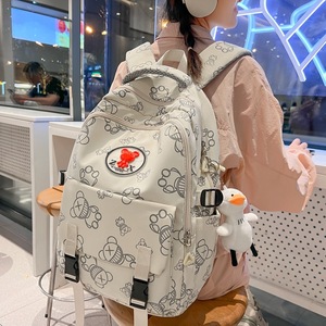 Cute Animal Print Backpack For Girls School Education 18 In With Zipper Pocket Summer 2023 - Product Image 2