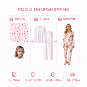 Conjunto de Pijama Personalizado con Foto, Estampado de Rostro Personalizado, Manga Larga, Dos Piezas, Ropa de Dormir, Regalos Divertidos para Navidad y Cumpleaños - Product Image 2