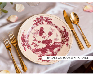 Hot Sale High-End Floral Design Vintage Style Pink Gold With Real Gold Earl Bone China Luxurious <b>for</b> Wedding <b>Dinnerware</b> <b>Sets</b> - Product Image 2