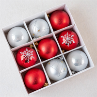 Boule de Pvc 8cm 10 pièces, décorations d'arbre de noël, ornements suspendus, pour noël, offre spéciale