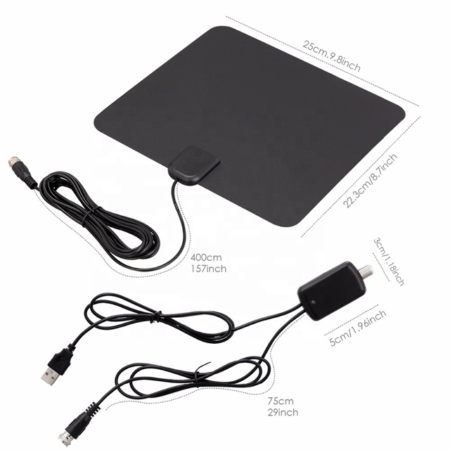 250*223mm Hot Selling Telecom Antenna Tv Digital 1080p 4k Free Channel Digital Indoor Hd Tv Uhf Vhf Movie Tv Antenna