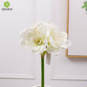 Qihao <b>Artificial</b> Clivia Silk <b>Flower</b> Red 72cm Wedding Home Decoration - Product Image 4