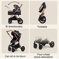 Poussettes pour bébés. Poussette pliable pour bébé, siège auto et poussette de luxe 3 en 1 avec siège auto