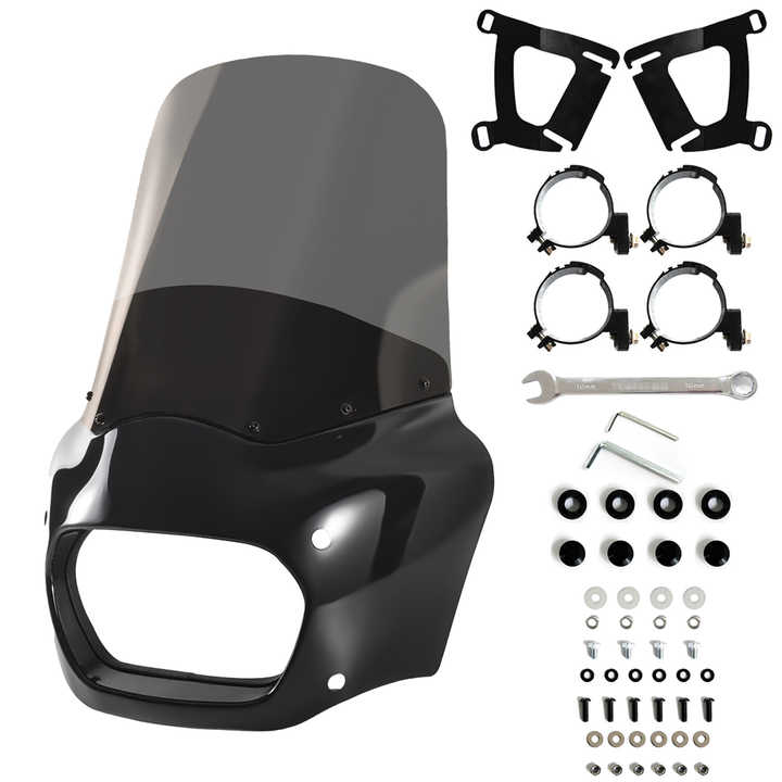 Aazon.co: BOSYCY Otorcycle Fairing Windshield Kit, Retro Otorbike - View #11