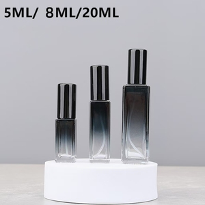 Botella <span class=keywords><strong>de</strong></span> Perfume <span class=keywords><strong>de</strong></span> <span class=keywords><strong>Vidrio</strong></span> Cuadrada <span class=keywords><strong>con</strong></span> Atomizador <span class=keywords><strong>de</strong></span> Aluminio <span class=keywords><strong>de</strong></span> 5ml, 8ml, 20ml, Botella Vacía <span class=keywords><strong>con</strong></span> Degradado <span class=keywords><strong>de</strong></span> Color - Product Image 1