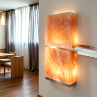 Brique de sel de l'Himalaya avec rainures, bloc de sel rose naturel pur rainuré pour la décoration murale intérieure des saunas domestiques