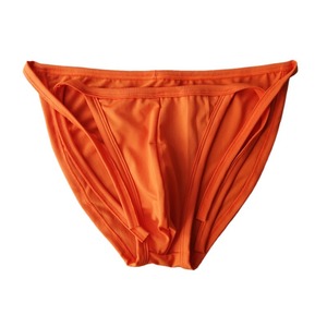 Maillots de bain pour hommes couleur unie, sous-vêtements de plage sexy pour adultes avec cordon de serrage, slip de bain taille basse pour hommes, en stock - Product Image 4