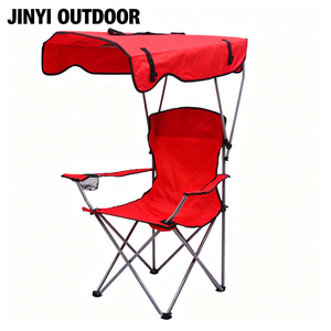 Folding Chair Oxford Cloth with Outdoor Portable Sun Shade Fishing Chair with Tent Umbrella Beach Chairs - Product Image 2