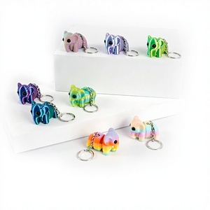 Nuevo Llavero Colgante de Camaleón con Diseño de Animal Simulado Multiarticulado y Móvil, Impresión 3D Creativa, Accesorios de Regalo y Juguetes - Product Image 2