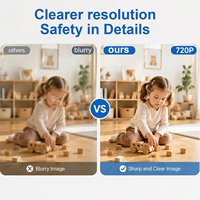 Babyphone avec caméra 1080p HD 12MP, vision nocturne, communication bidirectionnelle, berceuses apaisantes, écran couleur 2,8 pouces, sans Wi-Fi