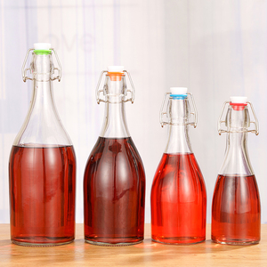 8.5OZ lật <span class=keywords><strong>Top</strong></span> chai thủy tinh 60ml 250ml 350ml 500ml 750ml 1000ml đu <span class=keywords><strong>Top</strong></span> chai nước trái cây với nắp đậy kín cho muỗi, trà - Product Image 4