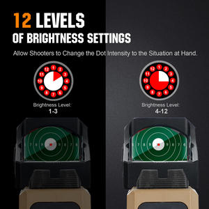 Ohhunt Réflexe Red Dot Sight Multi Réticule 12 Réglages de Luminosité Shake Awake Red Dot <span class=keywords><strong>Telescopic</strong></span> Sight - Product Image 3