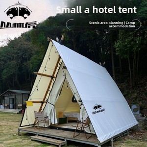Carpa de Lujo Tipo Cabaña Triangular, 900D Oxford, Impermeable, UV50+, Resistente al Viento, Espaciosa, para Glamping Familiar - Product Image 1
