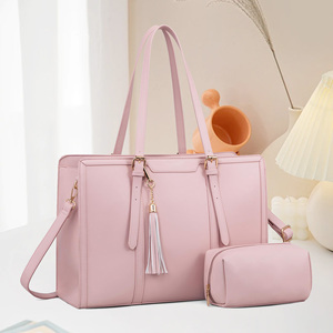 Conjunto de bolsos de mano de mujer personalizados de nueva fábrica, PU de gran capacidad de cuero bolso de mano a la moda, diseño <span class=keywords><strong>S</strong></span>, hombro para mujer - Product Image 4