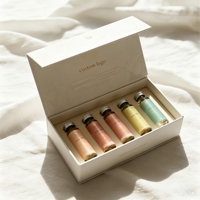 Ensemble de flacons de peptides personnalisés avec marque, 5 flacons de 2 à 10 ml, avec boîte et étiquettes imprimées sur mesure
