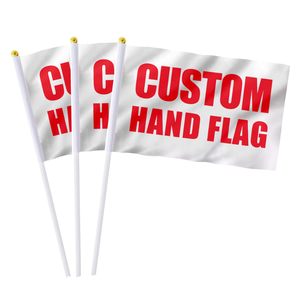 Custom Digital Printing Polyester Hand <strong>Flags</strong> with Acrylic Stick for Sports Events Cheering Prop - Product Image 1