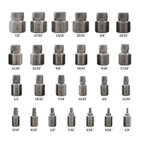 Jeu de 25 extracteurs de vis multi-cannelures en acier CrMo traité thermiquement pour retirer les goujons et boulons cassés