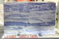 Dalle de marbre bleu Patagonia brésilien de luxe Pandora, polie, moderne, pour meuble-lavabo, panneau mural et intérieur
