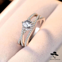 Bague en diamant Moissanite classique en argent sterling 925 pour femmes filles fêtes-livraison directe disponible