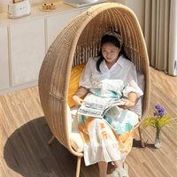 Imperméable à l'eau antirouille bambou Patio rotin balançoire chaise suspendue extérieure ensemble de meubles en gros