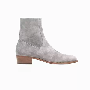 Stivaletti <span class=keywords><strong>Chelsea</strong></span> da Uomo in Vera Pelle Scamosciata, Punta Affusolata, Antiscivolo, Chiusura con Zip, Fatti a Mano - Product Image 6